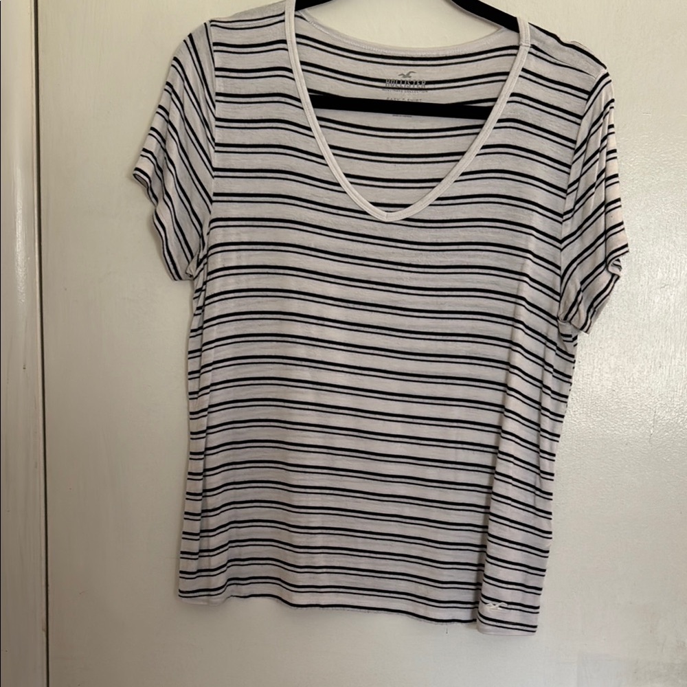 Striped V-Neck Women's Top